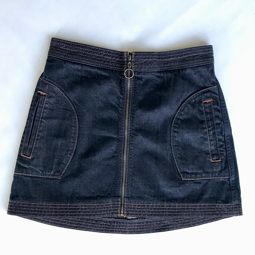 NWT Abercrombie & Fitch Mini Denim Skirt Zipper 00